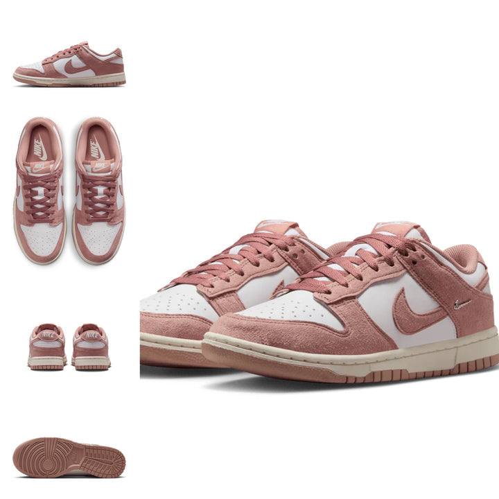 Nike Dunk Low Mini Swoosh Rose (Womens)