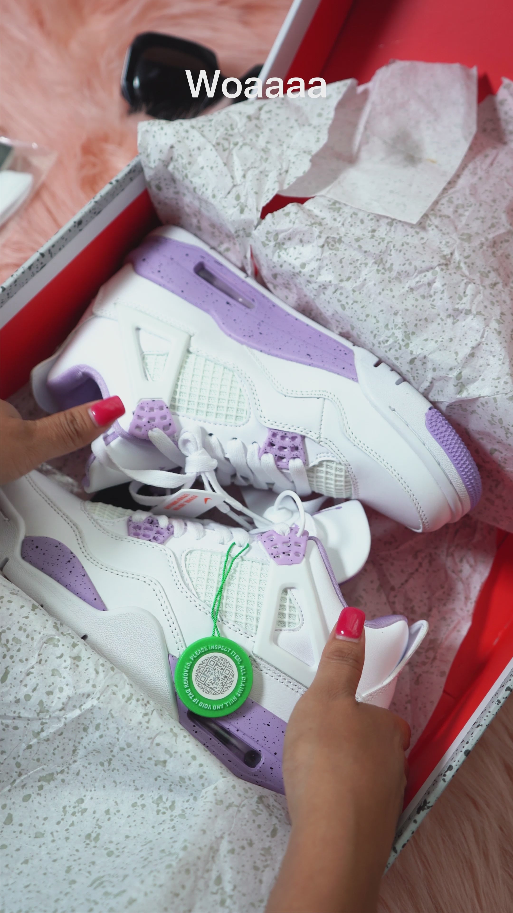 Jordan 4 White Purple Oreo